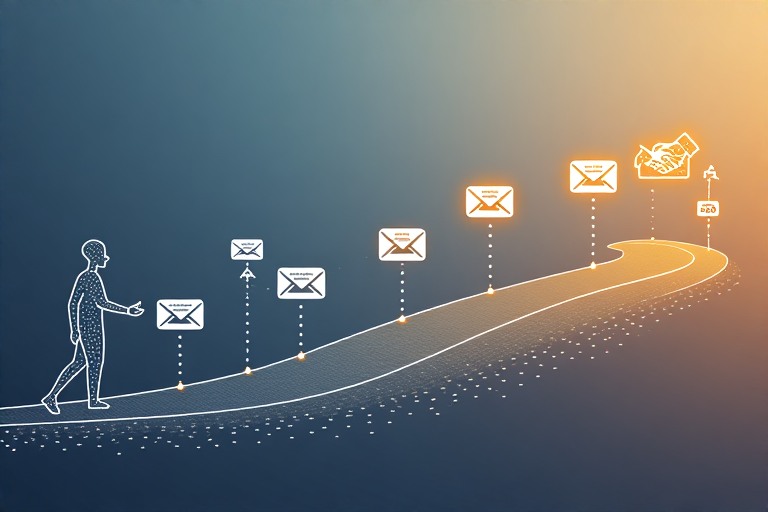 Automated follow-up sequence timeline transforming cold leads into closed deals over 30 days

