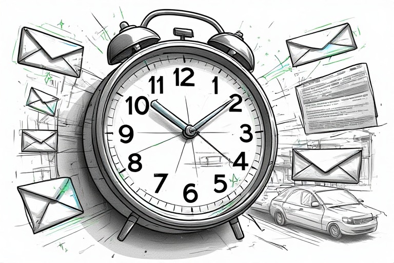 Illustration of the 5-minute lead response rule, showing AI instantly replying to inquiries while the agent is busy

